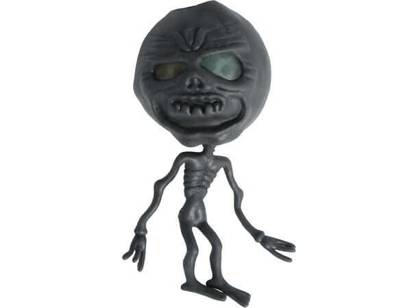 Alien skjelett i myk lateks - klembar Display med 12 figurer 