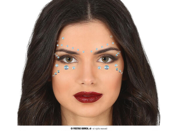 Ansiktskystaller - Briliant 1 Sett smykker i selvklebende harpiks 