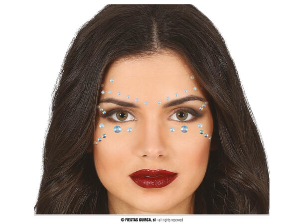 Ansiktskystaller - Briliant 1 Sett smykker i selvklebende harpiks 