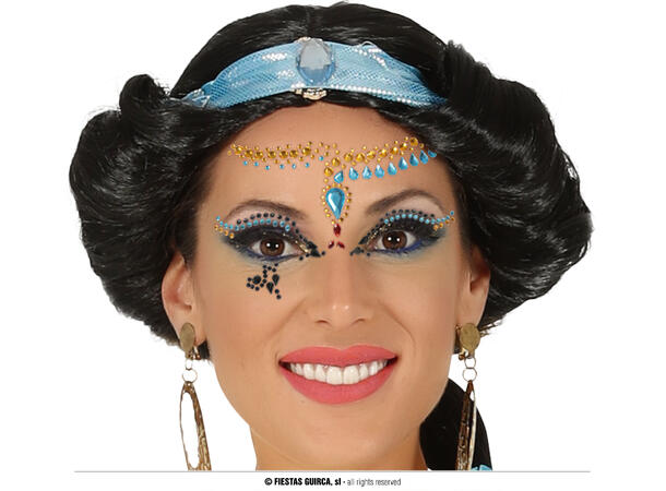 Ansiktskystaller - Egyptisk 1 Sett smykker i selvklebende harpiks 