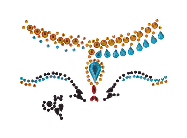 Ansiktskystaller - Egyptisk 1 Sett smykker i selvklebende harpiks 