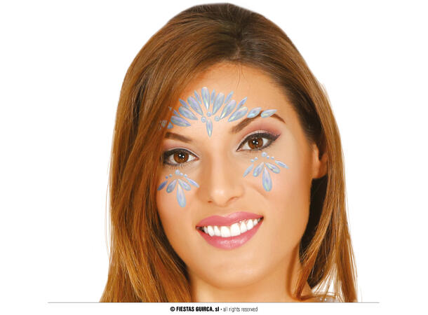 Ansiktskystaller - Glow in the dark 2 1 Sett smykker i selvklebende harpiks 