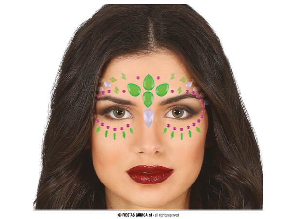 Ansiktskystaller - Neon Assotert 1 Sett smykker i selvklebende harpiks 