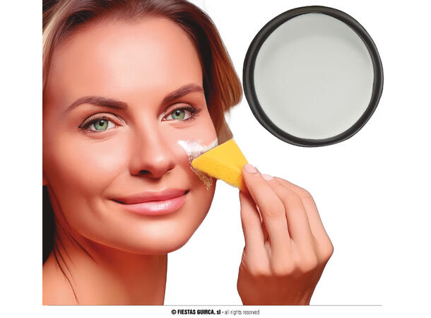 Ansiktssminke med svamp - Hvit 1 Boks sminke - 9g 