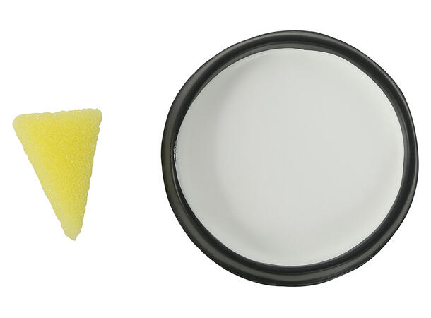 Ansiktssminke med svamp - Hvit 1 Boks sminke - 9g 