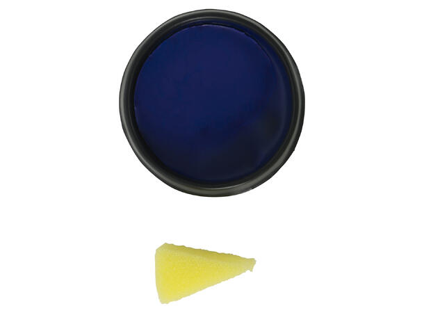 Ansiktssminke med svamp - Mørkeblå 1 Boks sminke - 9g 