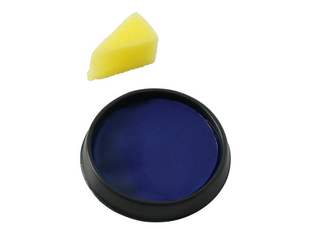Ansiktssminke med svamp - Mørkeblå 1 Boks sminke - 9g 