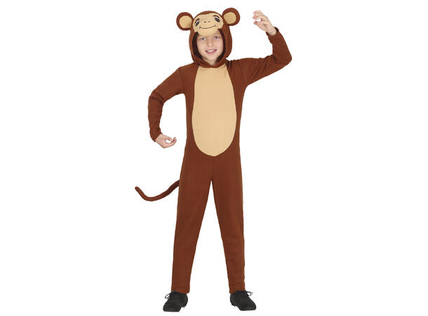 Apekostyme - Brun 1 Barnekostyme Unisex - Str 7-9 År 