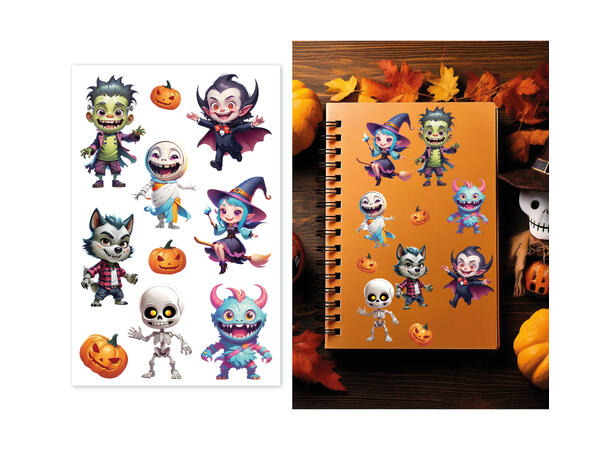 Assorterte Halloween klistremerker 1 Ark med klistremerker - 13x20cm 
