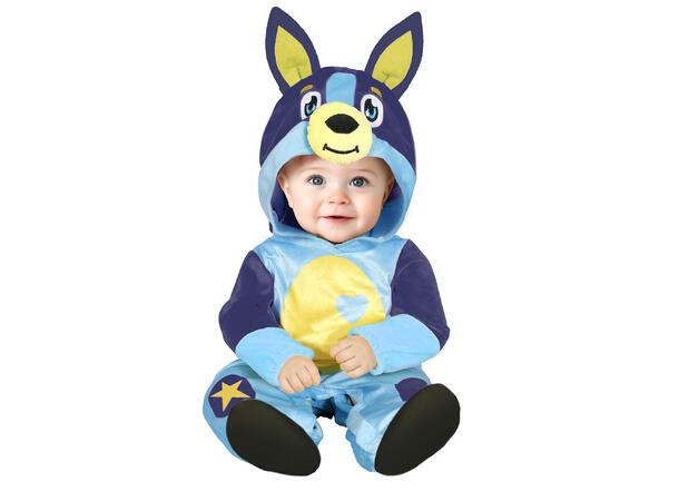 Baby Blå Hund 1 Babykostyme - Str 2-3 År 
