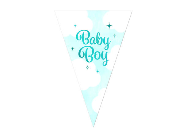 Baby Boy 1 Flaggbanner i papir - 10m (20x30cm) 