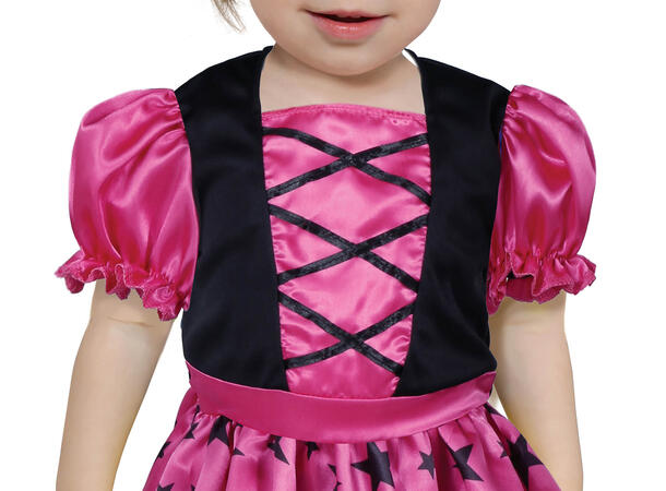 Baby Heksekjole og hatt - Rosa 1 Babykostyme til jente - Str 18-24 Mnd 