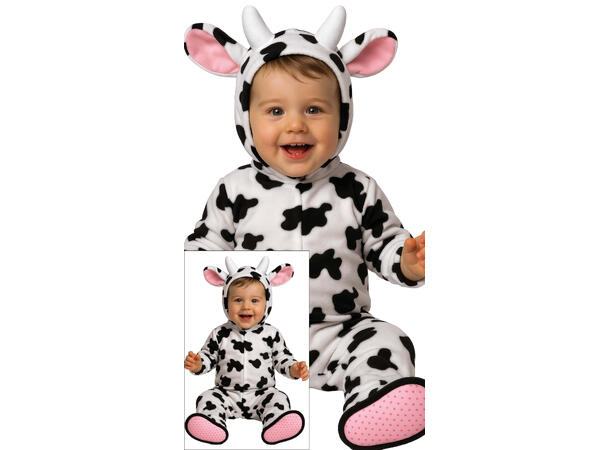 Baby Ku - Sort/hcit 1 Babykostyme - Str 12-18 Mnd 