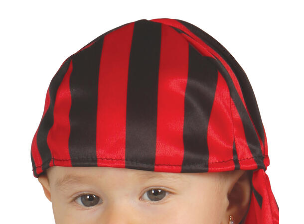 Baby Pirat - rød/svart/gull 1 Babykostyme til gutt - Str 18-24 Mnd 