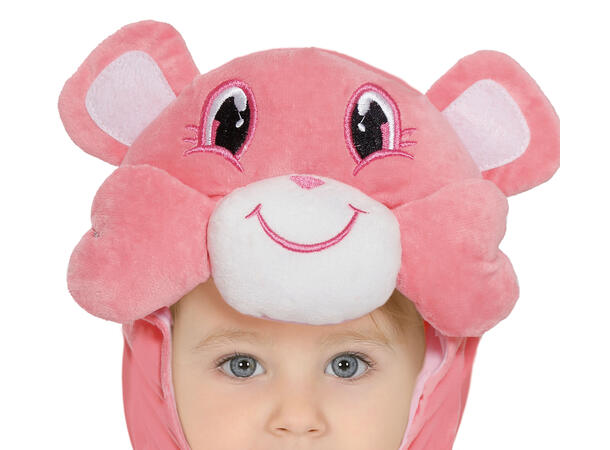 Baby Rosa teddybjørn m/regnbue 1 Babykostyme - Str 18-24 Mnd 