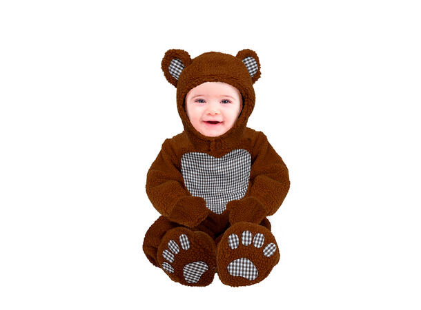 Baby Teddybjørn - Brun 1 Babykostyme - Str 12-18 Mnd 