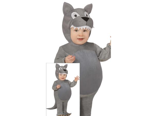 Baby Ulv - Grå 1 Babykostyme - Str 18-24 Mnd 