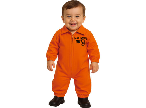 Baby fange - Oransje 1 Babykostyme til gutt - Str 18-24 Mnd 