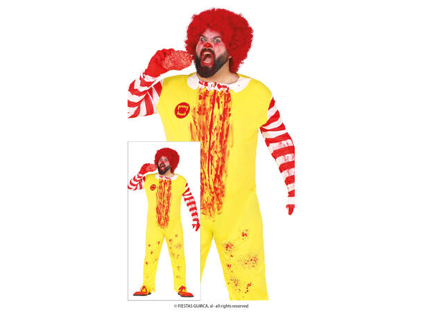 Blodig Burgerklovn 1 Kostyme til herre - 54-56 (XL) 