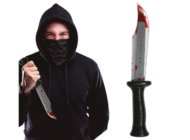 Blodig kniv 1 Våpen i PVC - 34cm 