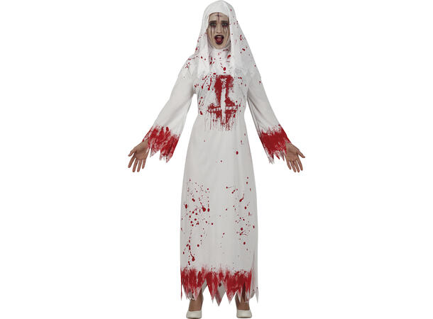 Blodig nonnekostyme - Hvit 1 Damekostyme - str 42-44 (L) 