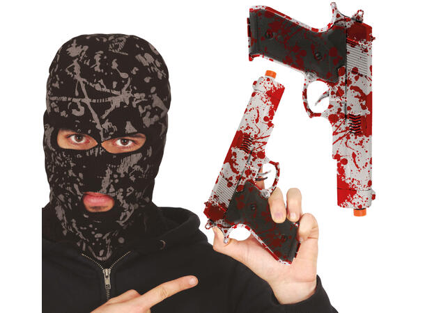 Blodig pistol 1 Våpen i PVC - 24cm 