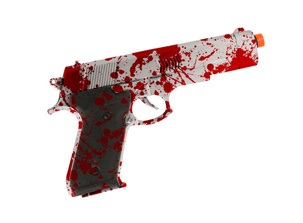 Blodig pistol 1 Våpen i PVC - 24cm 
