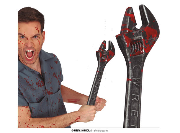 Blodig skiftenøkkel 1 Skiftenøkkel i plast - 45cm 