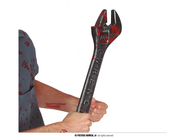 Blodig skiftenøkkel 1 Skiftenøkkel i plast - 45cm 