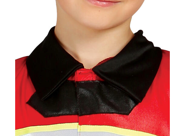 Brannmann - barnekostyme - Rød 1 Barnekostyme - Str 10-12 År 