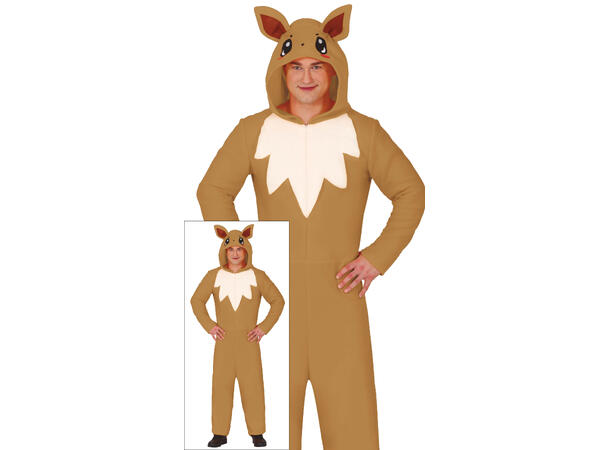 Brun revekostyme - Onepiece 1 Herrekostyme - str 52-54 (L) 