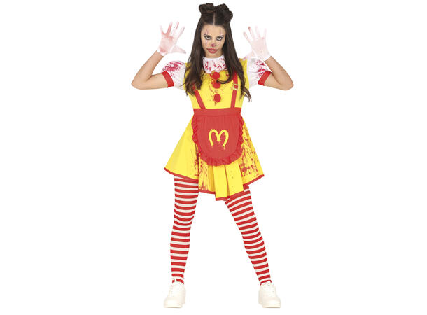 Burgerklovn - Miss McKiller - Dame 1 kostyme til jente 14-16 år (168cm) 