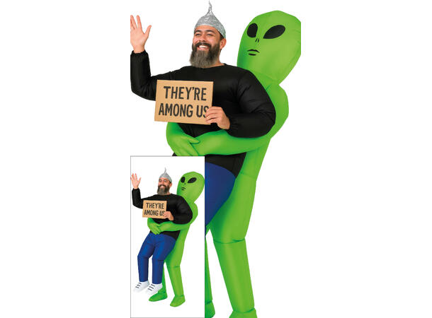 Carry Me - Alien - Oppblåsbar 1 Kostyme til herre - 52-54 (L) 