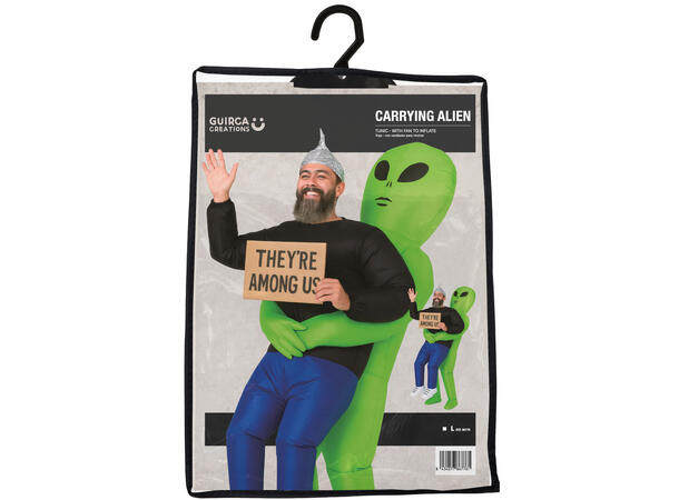 Carry Me - Alien - Oppblåsbar 1 Kostyme til herre - 52-54 (L) 