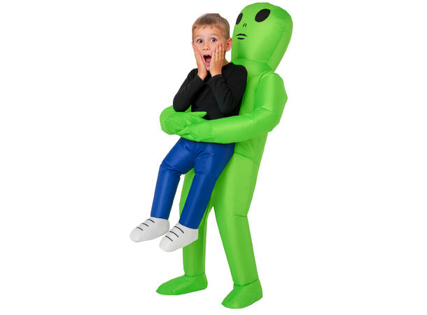 Carry me kostyme - Alien 1 Oppblåsbart kostyme - Str 10-12 År 