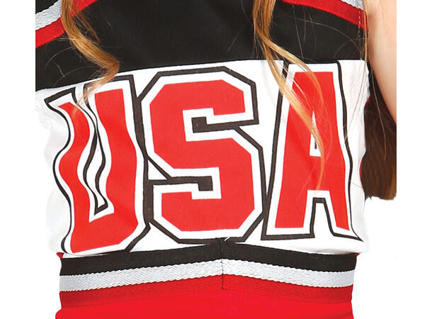 Cheerleader - Barnekostyme 1 Barnekostyme til jente - Str 10-12 År 