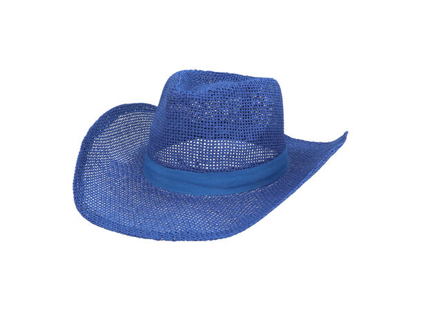Cowboyhatt - Netting - Blå 1 Hatt til voksen - Onesize 
