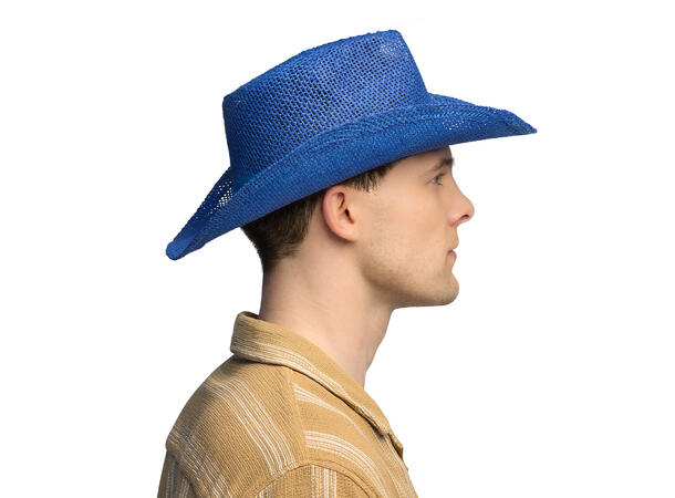 Cowboyhatt - Netting - Blå 1 Hatt til voksen - Onesize 