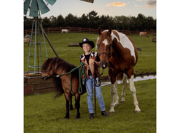 Cowboyhatt - Sheriff m/stjerne - sort 1 Hatt til barn - Onesize 