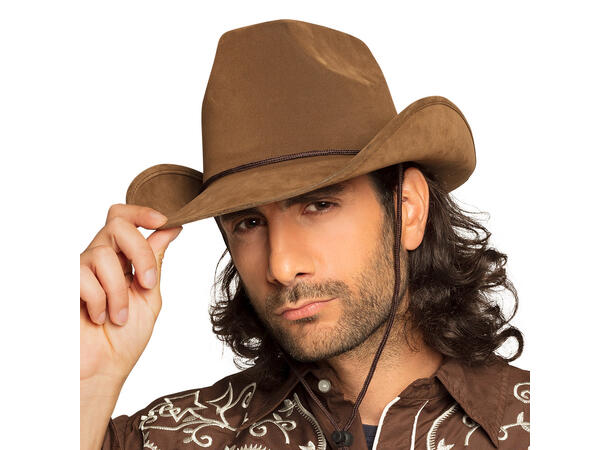 Cowboyhatt - Utah - Brun 1 Hatt til voksen - Onesize 