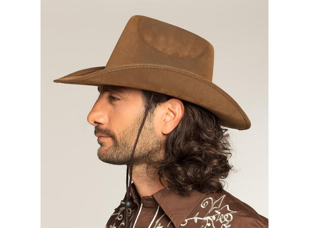 Cowboyhatt - Utah - Brun 1 Hatt til voksen - Onesize 