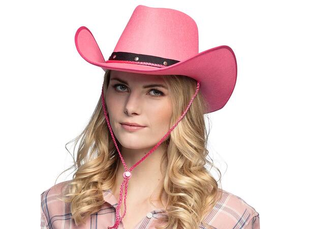 Cowboyhatt - Wichita - Mørk rosa 1 Hatt til voksen - Onesize 