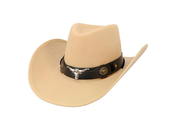 Cowboyhatt - Wyatt - Kremfarget 1 Hatt til voksen - Onesize 