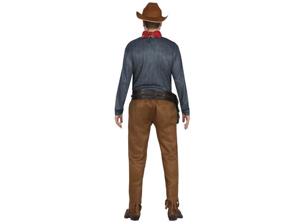 Cowboykostyme - 4 Deler 1 Herrekostyme - str 54-56 (XL) 
