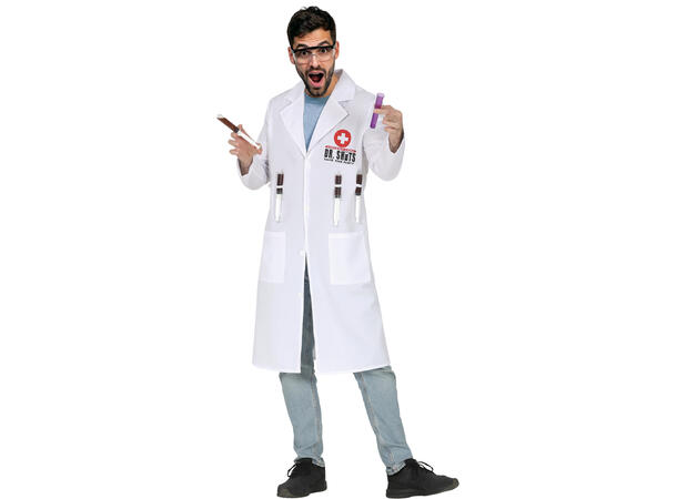 Crazy doctor - Hvit legefrakk 1 Herrekostyme - str 52-54 (L) 
