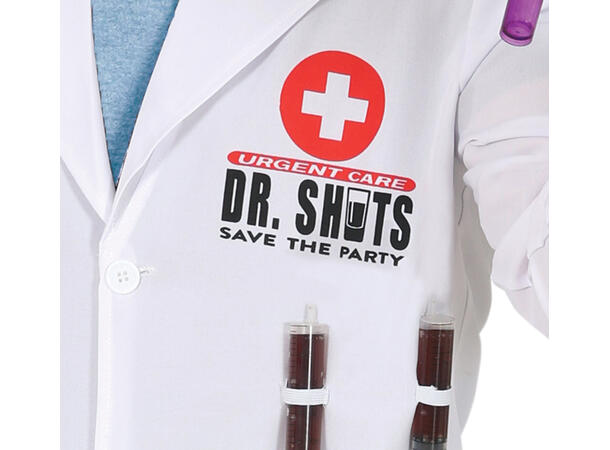 Crazy doctor - Hvit legefrakk 1 Herrekostyme - str 52-54 (L) 