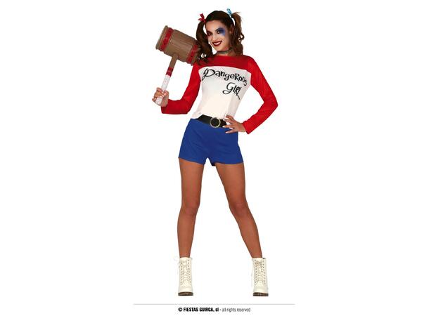 Dangerous Girl - Rød/hvit/blå 1 Damekostyme - str 38-40 (M) 