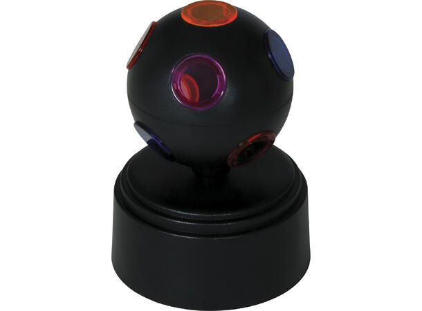 Discokule - LED u/batterier - Flerfarget 1 Discokule/lys - 9x9x12cm 