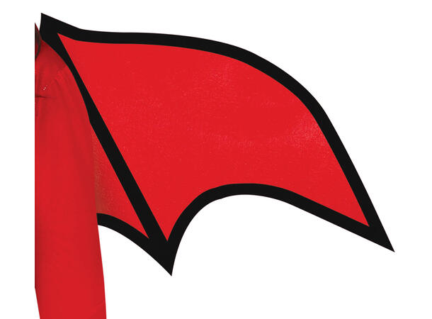 Djevelkostyme - Rød kjole m/vinger/horn 1 Damekostyme - str 38-40 (M) 