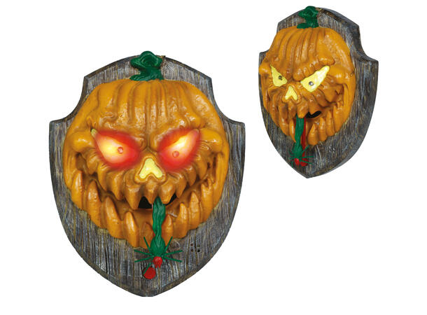 Dørklokke - Skummelt gresskar Dørklokke m/Lyd/lys/bevegelse - 19x15cm 